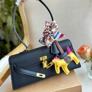 French Brand Classic Designer Bag Long Handle Handbag High Quality Genuine Leather Women's Shoulder Bag Fashion Palm Pattern Handbag Wallet