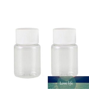 100Pcs 15ml/20ml/30ml Transparent PET Refillable Seal Bottles Vials Reagent store Container Plastic Screw cap