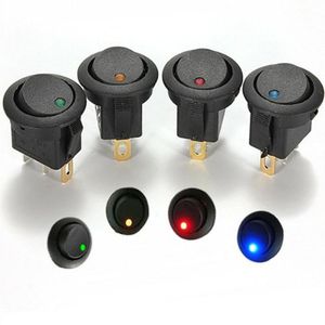 Switch LED Inverter Rocking Rocker ROUND SPST ON-OFF For BOAT Car RedSwitch