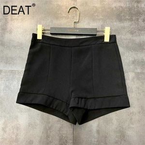 DEAT Women Personality And Fashion All-match Shorts Arrivals High Waist Fashion Temperament Spring Summer 11D872 210709