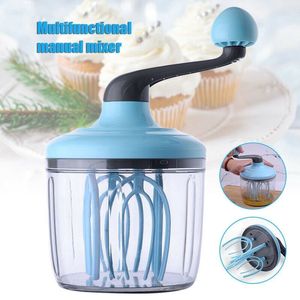 Silicone Semi-Automatic Egg Beater Cake Tool Whisk Manual Hand Mixer Self Turning Egg Stirrer Kitchen Egg Tools Kitchen Supplies 220718