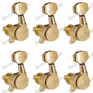 Wholesale tuners for electric guitar resale online - 6L Gold Locked String Guitar Tuning Pegs Tuners Machine Heads for Electric Guitar