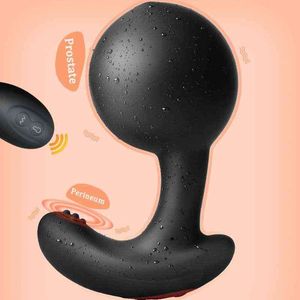 Nxy анальные игрушки Огромный надувный вибрационная вибрационная вибрация мужская простата массажер фаллоимитатор для вагины.