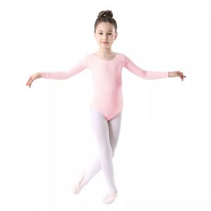 Dancewear بأكمام طويلة ممارسة الجمباز ارتداء فساتين الرقص تدريب راقصة الباليه