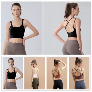 Fit Sports Bra for Women Longline Padded Bra Yoga Crop Tank Tops Fitness Workout Running Top