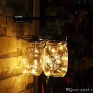 Solarbetriebene LED-Einmachgläser mit beleuchtetem Deckel, Lichterkette, Sternenlichter, zum Aufschrauben, silberne Deckel für Glas