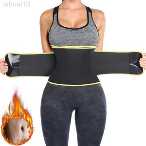 Kvinnlig midjetränare Belly Slante Mante Bastu Sweat Trimmer Belt Mage Control Shapewear Smart Sauna Sweat Workout Corset L220802