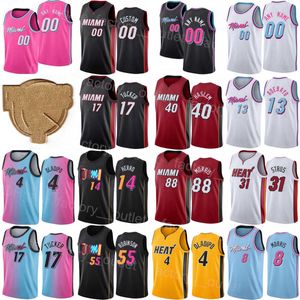 Finaller Baskı Basketbol PJ Tucker Jersey 17 Victor Oladipo 4 Gabe Vincent 2 Markieff Morris 8 Max Strus 31 Caleb Martin 16 Udonis Haslem 40 Mavi Sarı