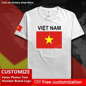 Vietnam Männer T-shirt Vietnamesische Custom Jersey Fans DIY Name Nummer Marke High Street Fashion Hip Hop Lose Casual T shirt 220616gx