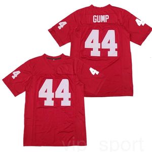 Chen37 Men Movie 44 Forrest Gump Football Jersey Red Color Away Home Bordado e Algodão Puro de Algodão Puro Brindável à venda