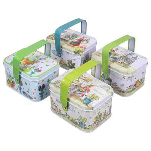 Gift Wrap 4pcs Adorable Tin Packing Boxes Easter Themed Candy Festival BoxesGift