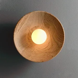 Wall Lamp Japanese Retro Wabi-sabi Furniture Living Room Nordic Home Decor Stair Aisle Homestay Lights Wood Decoration SconceWall