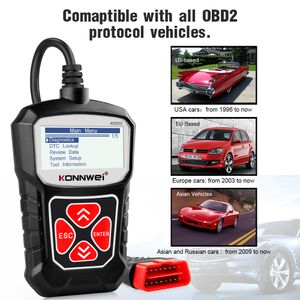 Konnwei KW310 OBD2 Tarayıcı Oto OBD 2 Için 2 Araba Tarayıcı Teşhis Aracı Otomotiv Tarayıcı Araç Araçları Rus Dili PK ELM327 Hızlı Sevkiyat