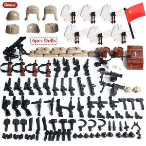 Oenux WW2 Soviet Army Brick World War II The Battle Of Moscow Mini Russian Figure Military Building Block Kids Toy 220715