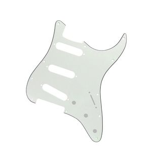 Placa de arranhões para pickguard de guitarra elétrica 3 camadas de marfim SSS 11 furos padrão