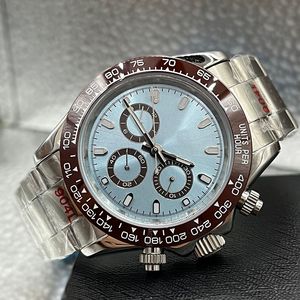 Mens Automatic Mechanical Ceramic Watch 40mm Sapphire Luminous Full Stainless Steel Swim Factory Montre de Luxe Watchs Designer Movement Watches For Mens 7750