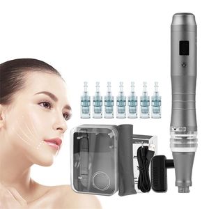 Dr Pen M8 with 7pcs Cartridge Professional Electric Wireless Derma RF Microneedling Machine MTS Mesotherapy Bbglow 220623