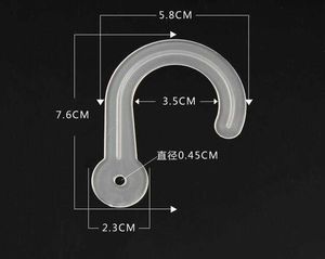 Plast PP Produkter Paket Tillbehör med Clinch Bolt Display Clamp Clip Hook Holder Hängande för strumpor Towers 1000PCS