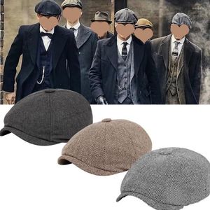 Berets Klassischer Sboy-Hut für Männer, Kappen, Vintage-Retro-Tweed, Peaky Blinders, Baskenmütze, flache Schirmmütze, Straßenhüte, Damen, Herren, Berets Wend22