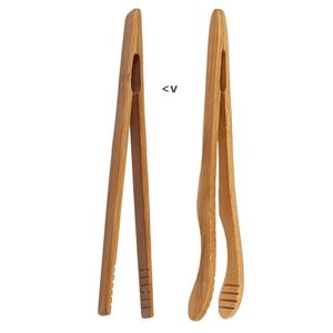 Wooden Tea Clip Bamboo Kitchen Salad Tools Food Toast Tong Tweezer Bacon Sugar Ice Tea Utensil Teaware Accessories BBE14019