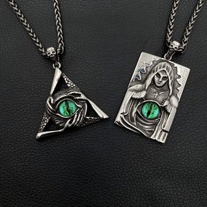 Hades Hades Devil's Eye Pendant Titanium Steel Necklace Men's Trendy Hip-Hop Personality Accessories Jewelry Gift