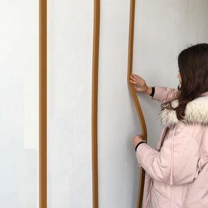 Fönster klistermärken imitation träkorn självhäftande dekorativ vägg-tv bakgrundslinje tapeter bild ram partition kant trimwindow