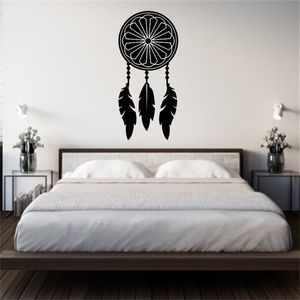 Vektör Yerli Desenli Rüya Catcher Duvar Çıkartma Dreamcatcher Sticker Ev ve Otel Odası Dekorasyonu A002052 T200421