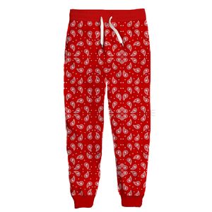 New Fashion 3D Printed National Wind Pattern Jogger Sweatpants Women Men Full Length Hip-hop Trousers Pants Bandana Red Paisley