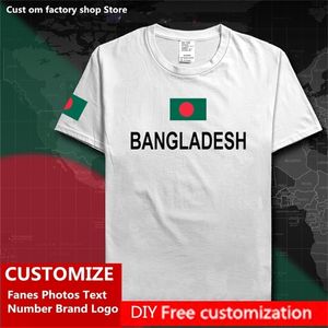 BANGLADESCH Baumwolle T-shirt Kundenspezifische Jersey Fans DIY Name Nummer Marke High Street Fashion Hip Hop Lose Beiläufige T-shirt 220620