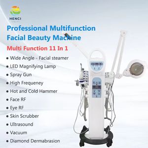 11 in 1 Multifunctional High Frequency Facial Deep Cleansing Black Head Remover RF Vacuum beauty Machine