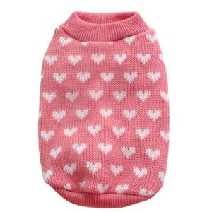 Köpek Giyim Kalpleri Pet Sweater Jumper Cat Puppy Ceket Ceket Sıcak Giysileri 5 Boyesesdog