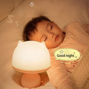 Cat USB Rechargeable Led Light Touch or remote control Bedside Lamp Night Light For Sleeping Relaxing