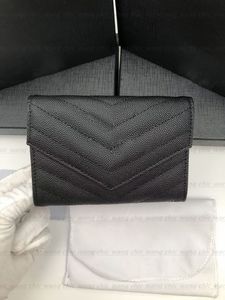 Hochwertige Luxus-Designer-Geldbörsen, Geldbörse, Lammfell-Halter, Münzgeldbörse, Kartenhalter, Trend, Herren, kostenlos, einzelnes echtes Mode-Leder, Damen-Mini-Schlüsseltasche in Schwarz