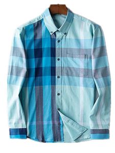 Men's Dress Shirts bberry Polka Dot Mens Designer Shirt Autumn Long Sleeve Casual Mens Dres Hot Style Homme Clothing M-3XL#24
