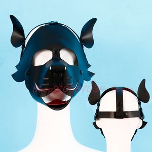 Puppy Play BDSM Bondage Dog Mask Hood Cosplay Cosplay Fetish SM Jogo adulto Erotic Sexy Toy para Casal Restrant Fup Party