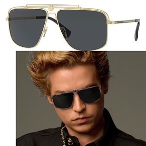 Designer solglasögon män kvinnor mode metall dekorativa ram märke glasögon 2243 solglasögon topp kvalitet vu ursprungliga låda
