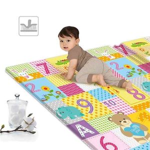 Faltbare Baby-Spielmatte XPE Puzzle-Matte Pädagogische Kinder Teppich im Kindergarten Klettern Pad Kinder Teppich Aktivitäten Spiele Spielzeug 210402