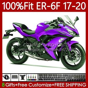 Carene OEM per KAWASAKI NINJA 650R ER6 F ER 6F Nuovo viola 650 R ER-6F ER6F 17 18 19 20 Carrozzeria 137No.37 ER6-F 2017 2018 2019 2020 650-R 2017-2020 Kit corpo stampo ad iniezione