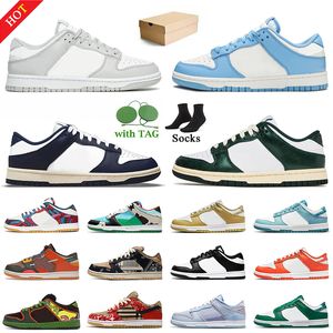 With Box Top quality Lows Running shoes for men women Grey Coast UNC Black White Vintage Green Paisley Orange Low Parra Abstract Art Mummy Trainers Designer Sneakers