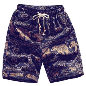 17 Färg Men s Casual Beach Floral Shorts Summer Fashion Straight Cotton Linen Bermuda Hawaiian Short Pants Mane Brand 220715