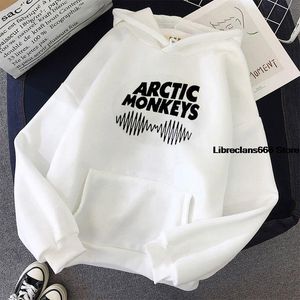 Moletons com capuz masculino Harajuku ARCTIC MONKEYS Sound Wave estampado masculino feminino streetwear hip hop moletom oversized pulôver meninos menina