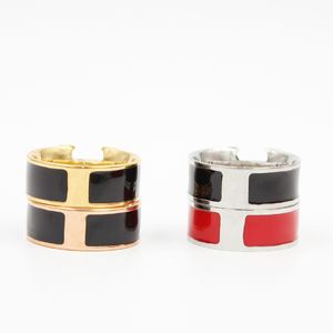 8 mm Designer-Edelstahl-Bandringe, klassischer Schmuck, Damen- und Herren-Emaille-Ring, Liebhaber-Geschenk mit Staubbeutel