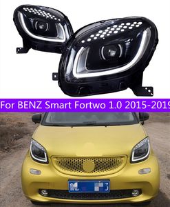 2PCS Reflektory samochodowe dla Benz Smart Fortwo 1.0 20 15-20 19 LED Front Reflight High Beam Anioł Oczy Dzień