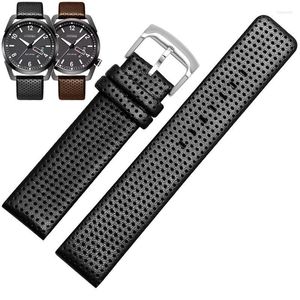 Watch Bands Leather Watchband For BM8475 0015-08E 0010 Breathable Watches Band 20mm 22mm Men's Bracelet Black Brown Strap Hele22