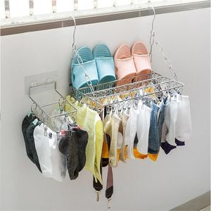 Rostfritt stål torkställ fällbara handdukkuddar Klädhängare Tvätt under utrustningskläder Hemma Windows -lagringsverktyg Hängare