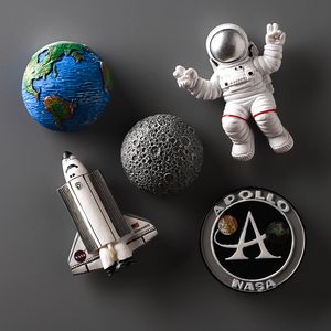 3D Resina Planet Fridge Magnet Astronauta Gretores de geladeira espacial Concurso de ônibus espacial Júpiter Earth Sun Home Decoration 220718