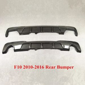 1ピースF-10ボディキットカーボンパターンリアバンパーリップスポイラーBMW 5シリーズF10-2016 MPスタイルリアディフューザー