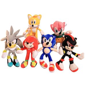 Peluş Kirpi Oyuncak Sonic 6style 20cm Sevimli Animasyon Filmi ve Televizyon Oyunu Çevresindeki Bebek Karikatür Peluş Hayvan Oyuncakları Çocuk Noel