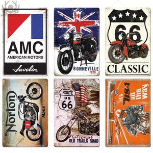 2021 Motorfiets metalen schildertekens Plaque Vintage Retro Motor Tinnen Teken Wand Decor voor Garage Bar Pub Man Cave Iron Paint Decorat293K