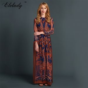 Southpire Bohemian Women Chiffon Long Dress Autumn Winter Casual Dress Female Elegant Party Dresses Vintage Clothes 201008